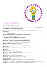 English Worksheet: PASS THE WORD 3