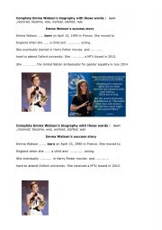 a short biography (Emma Watson)