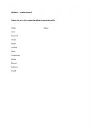English Worksheet: Madonna Love profusion 