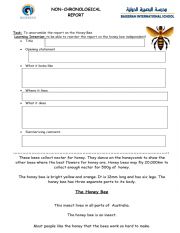 English Worksheet: Non-Chronological Report