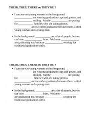 English Worksheet: their, there, they or they�re ?