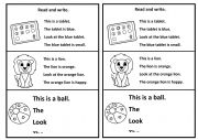 First Reading and Writing Worksheet
