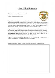 English Worksheet: Drawing Hogwarts