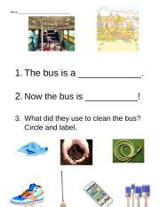 English Worksheet: Messy Bus