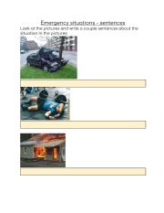 English worksheet: Emergencies