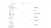 English Worksheet: The rooms of the house
