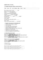 English Worksheet: 21 guns