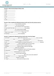 English Worksheet: Past Simple