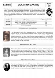 English Worksheet: Death on a ward