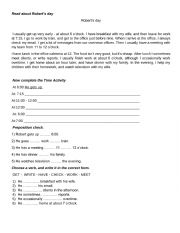 English Worksheet: Routines