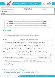 English Worksheet: exam
