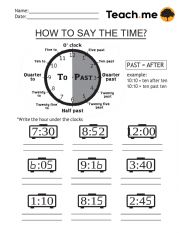 How to say the time/ the hour