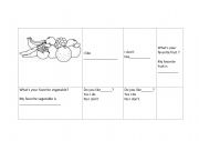 English Worksheet: small book fruits and vegetablrs