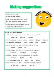 English Worksheet: making suggestions and opinion
