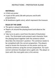 English Worksheet: Preposition Isalnd