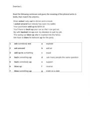 phrasal verbs 2 exercises