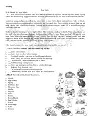 English Worksheet: Easter -Traditions Around The World 