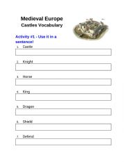 English Worksheet: Castles Revision