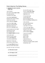 English Worksheet: Paint it black by The Rolling Stones