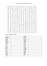English Worksheet: Simple Past Tenzse Puzzle