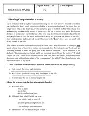 English Worksheet: english exam