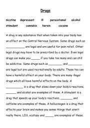 English Worksheet: Drugs