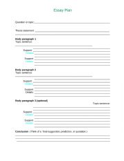 essay plan template