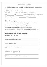 English Worksheet: Tenses Exersises