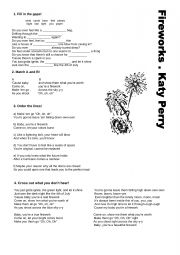 Song worksheet: Fireworks