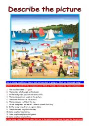 English Worksheet: Picture description exercise