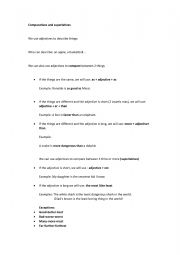 English Worksheet: Comparatives and Superlatives