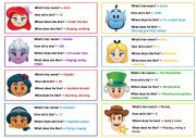 English Worksheet: Disney Character Profiles (Part 2)