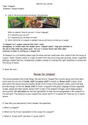 English worksheet: Compost