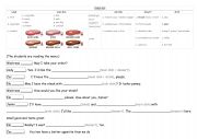 English Worksheet: Order list