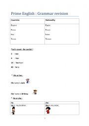 English Worksheet: 6th grammar revision