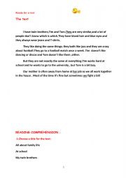English Worksheet: Ready for tes