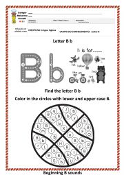 English Worksheet: letter b