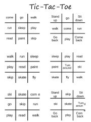 game for words or sentence making （tic-tac-toe）