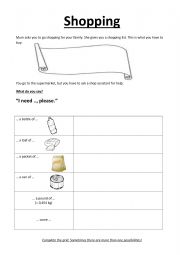 English Worksheet: Quantities