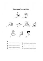 English Worksheet: Clasroom instructions