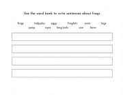 English Worksheet: How Frogs Grow- Making Sentences