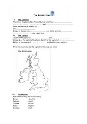 English Worksheet: The British Isles