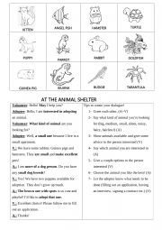 English Worksheet: Pets Role Play