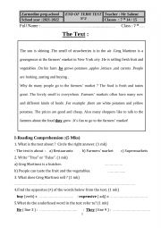 English Worksheet: ent term test