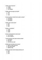 English Worksheet: YouTube video WS English Daily Routine