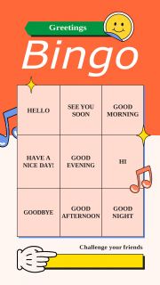 Bingo Greetings in English