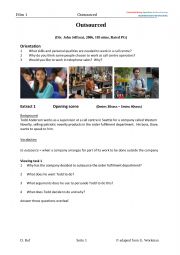 Outsourced worksheet for the film by John  Jeffcoat