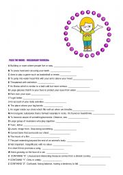 English Worksheet: PASS THE WORD 4