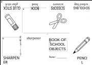 English Worksheet: School objects