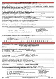 English worksheet: NATIONAL EXMAL PRACTICE